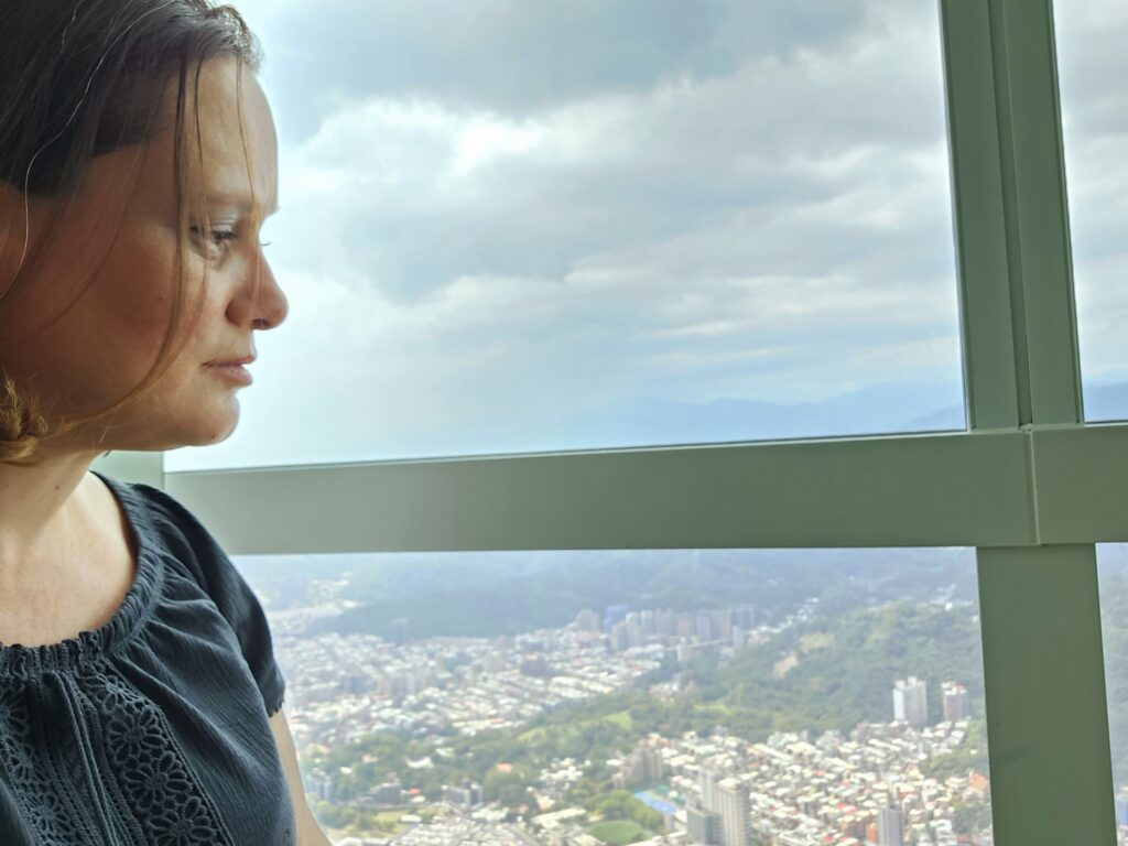 Looking at the view from Taipei 101