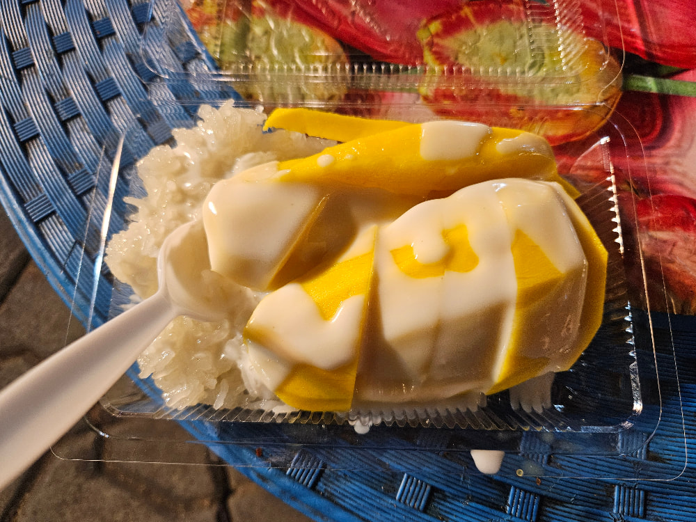 Mango sticky rice at Chiang Mai Sunday Night Market